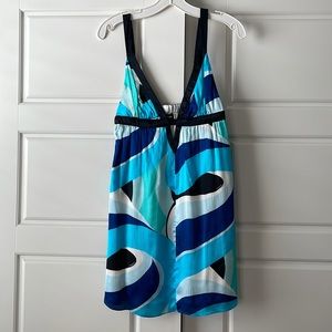 Bebe silk XS plunging vneck dress